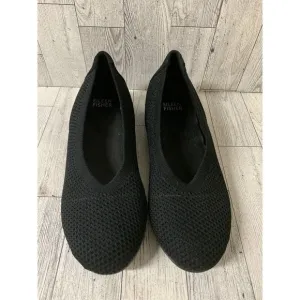 Eileen Fisher Stretch Knit Wedge Ballet Flat Black Shoes Size 5