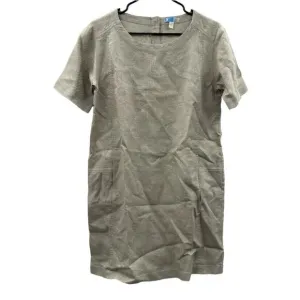 Eileen Fisher Twinkle Organic Linen Beige Metallic‎ Shift Mini Dress Size XS