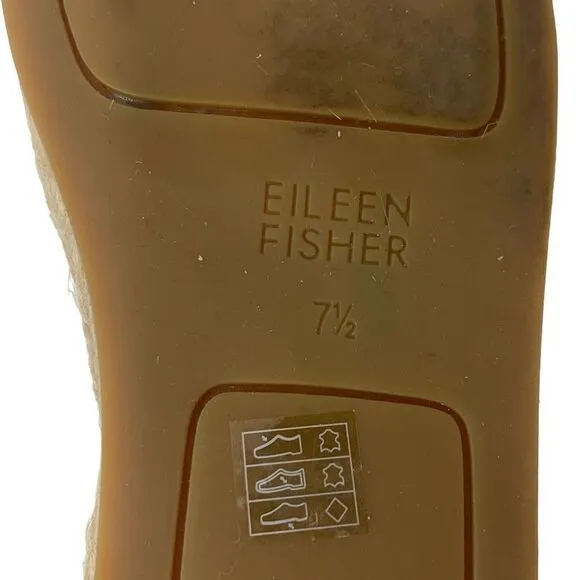 Eileen Fisher Women's Orange Suede Round Toe Espadrille Sandals Size 7.5