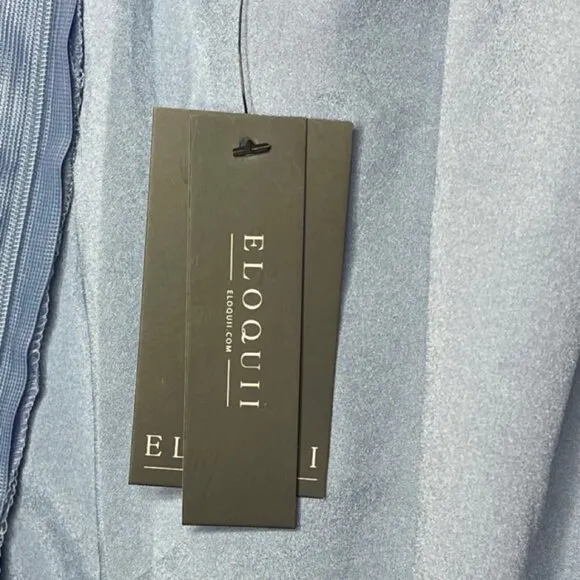 ELOQUII | NWT Textured Plus Size Blue Full Midi Skirt | Size 26/28