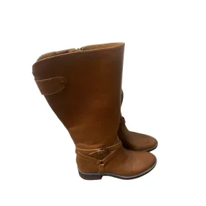 Enzo Leather Brown Knee Boots. Sz 9.5