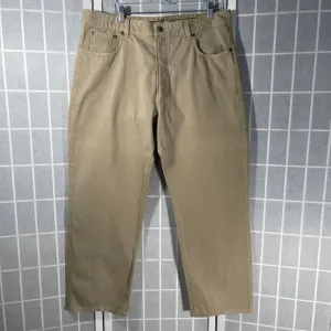 Ermenegildo Zegna Beige Chino Pants Relaxed Fit Cotton Casual Tailored Size 40