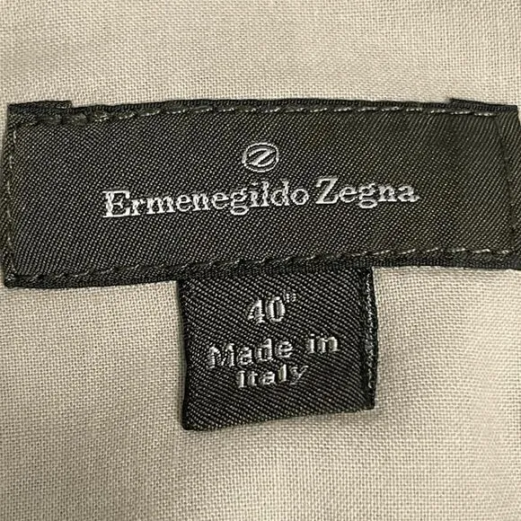 Ermenegildo Zegna Beige Chino Pants Relaxed Fit Cotton Casual Tailored Size 40