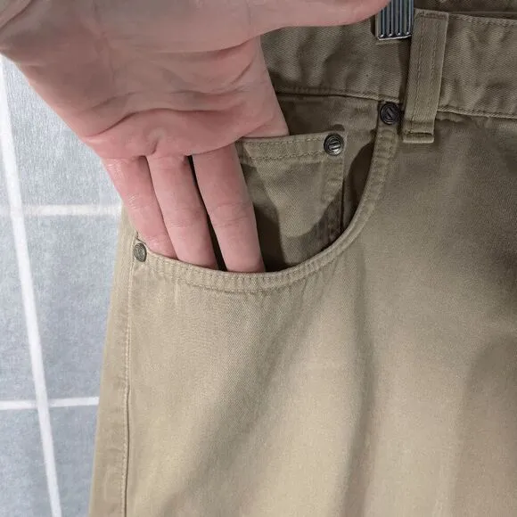 Ermenegildo Zegna Beige Chino Pants Relaxed Fit Cotton Casual Tailored Size 40