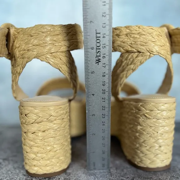 Espadrilles wedges natural tan sandals vacation shoes boho