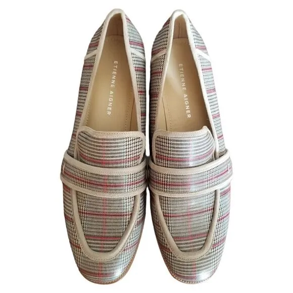⭐️ Etienne Aigner Elle Glen Check Loafers sz 9M