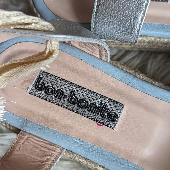 EUC Bon Bonite Embroidered Sequin Espadrilles Rare