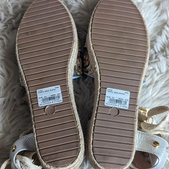 EUC Bon Bonite Embroidered Sequin Espadrilles Rare