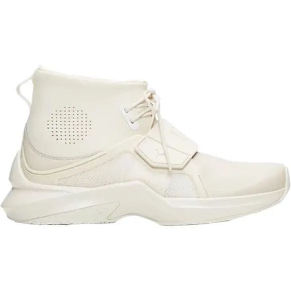 EUC FENTY x PUMA by RIHANNA Trainer Sneaker Whisper White 8 Narrow Cream Hi Top