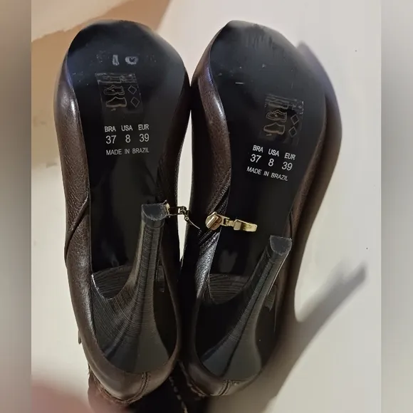 EUC Miucha Brazilian Genuine Leather and Suede Stiletto Boots 🩷LIVE show item