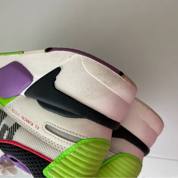 EUC PUMA RS-X Bold men’s purple green white lace up running system sneakers 11