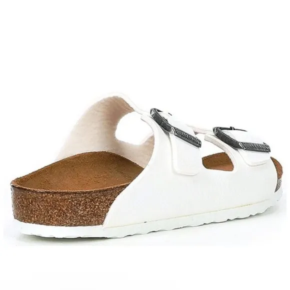 EUC Size 33/2-2.5 Kids White Birkenstock Arizona Slip-On Sandals!
