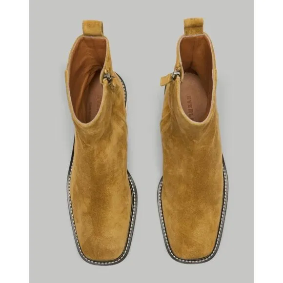 Everlane The City Boot in Toasted Almond Suede 8 New Womens Booties