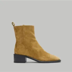 Everlane The City Boot in Toasted Almond Suede 8 New Womens Booties