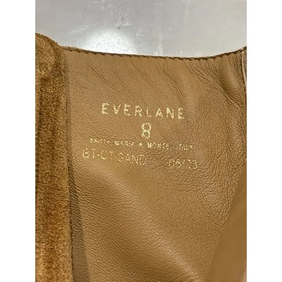 Everlane The City Boot in Toasted Almond Suede 8 New Womens Booties