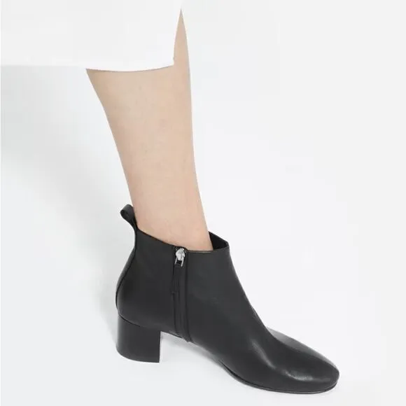 Everlane The Day Ankle Boot Italian Leather in Black New