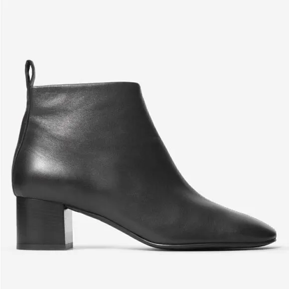 Everlane The Day Ankle Boot Italian Leather in Black New