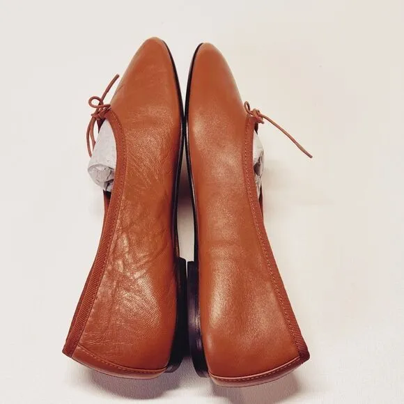 Everlane The Day Ballet Flat in Toaster Almond Leather Shoes Size 7.5 New
