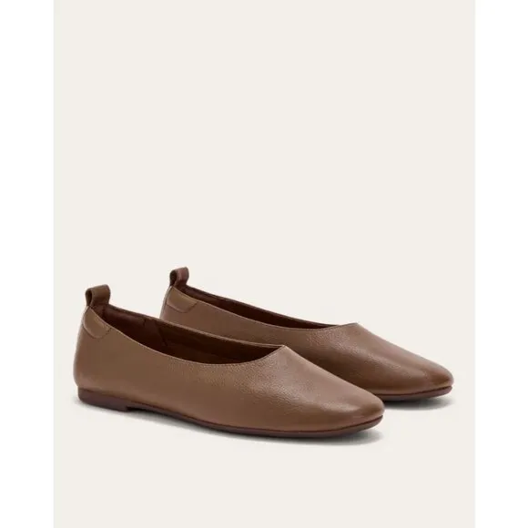 Everlane The Day Glove in Cocoa Leather 10.5 New Womens Shoes Loafer Flats