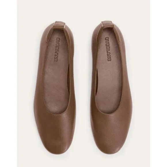 Everlane The Day Glove in Cocoa Leather 10.5 New Womens Shoes Loafer Flats