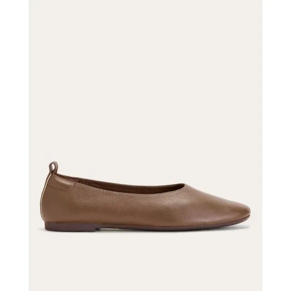 Everlane The Day Glove in Cocoa Leather 10.5 New Womens Shoes Loafer Flats