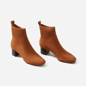 Everlane The Glove Boots in Toffee New Womens Knit Ankle Bootie