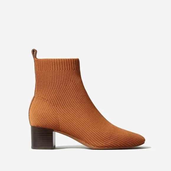 Everlane The Glove Boots in Toffee New Womens Knit Ankle Bootie