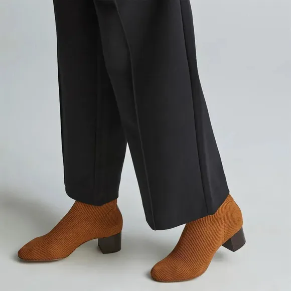 Everlane The Glove Boots in Toffee New Womens Knit Ankle Bootie