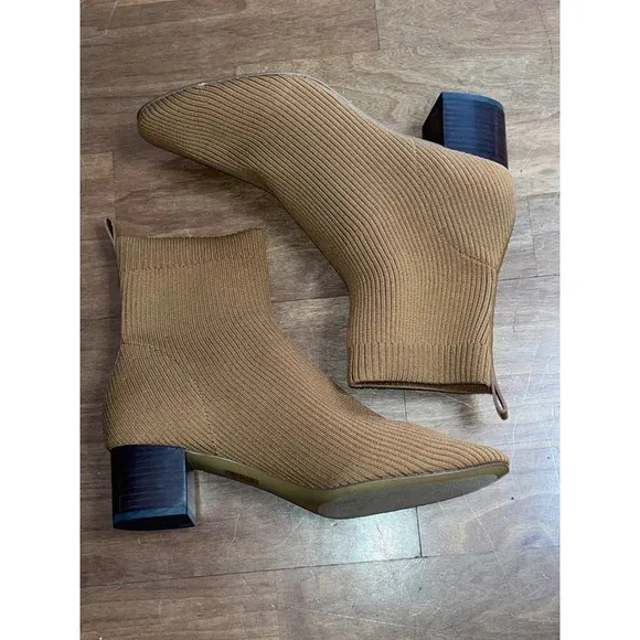 Everlane The Glove Boots in Toffee New Womens Knit Ankle Bootie