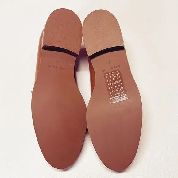 Everlane The Modern Loafer in Camel Brown Leather Shoes Size 7 New