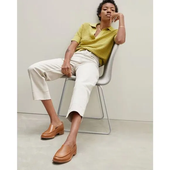 Everlane The Modern Loafer in Camel Brown Leather Shoes Size 7 New