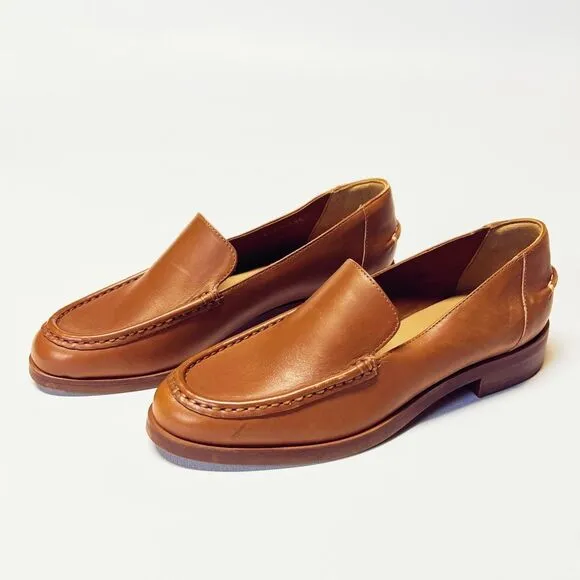 Everlane The Modern Loafer in Camel Brown Leather Shoes Size 7 New