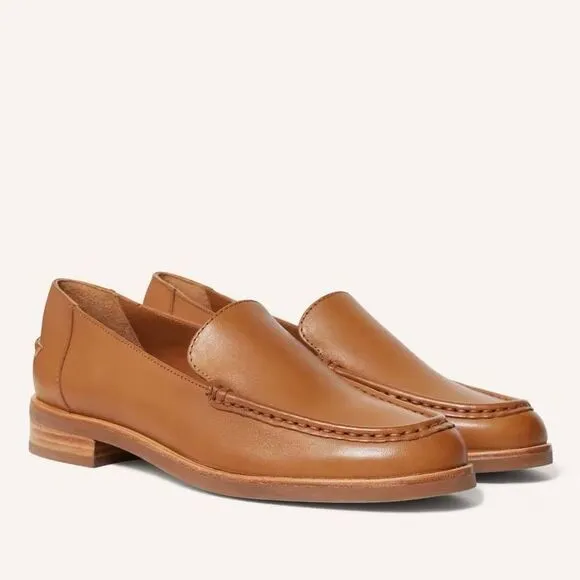 Everlane The Modern Loafer in Camel Brown Leather Shoes Size 7 New
