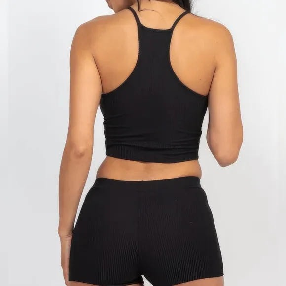 Everyday Ease Ribbed Set - Black