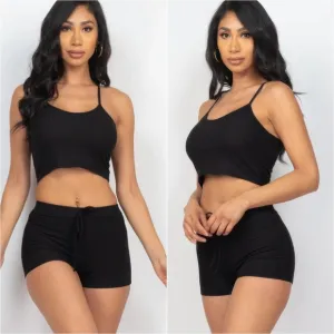 Everyday Ease Ribbed Set - Black