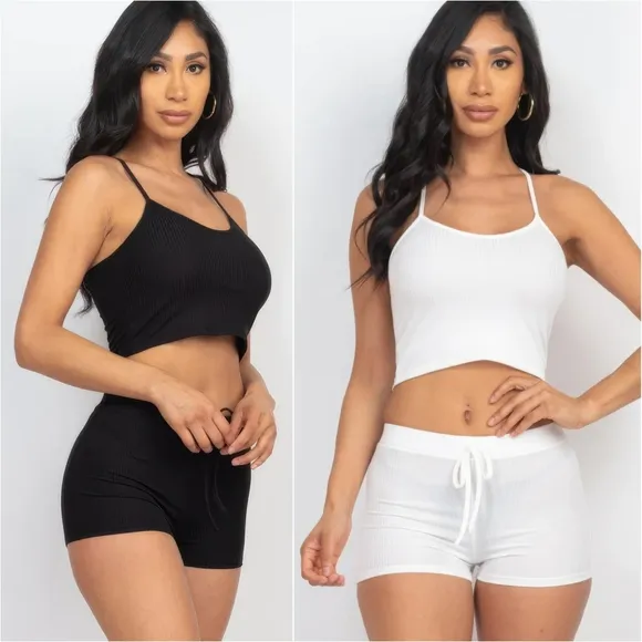 Everyday Ease Ribbed Set - Black