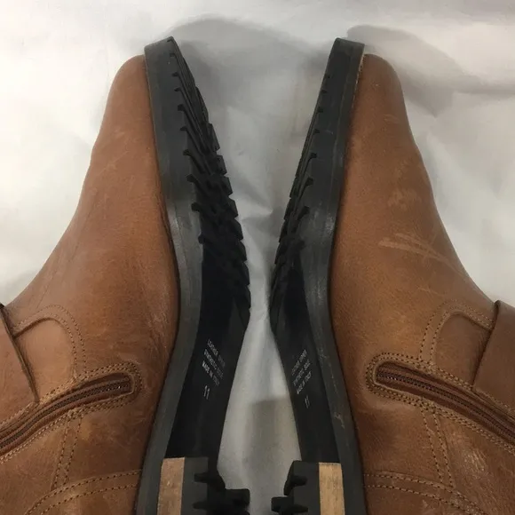 Fabianelli Woman’s Cognac Brown Ankle Boots Italian Made Size 11 GREAT Cond…