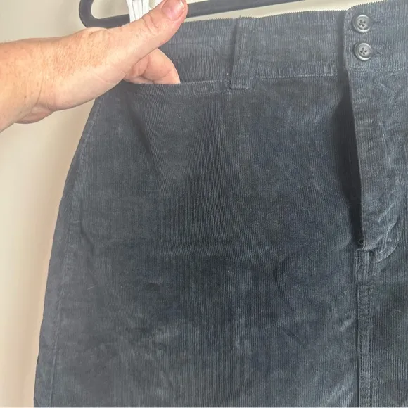 Faherty Blueish? Stretch Corduroy Organic Cotton Lyocell Blend Mini Skirt NWT 8