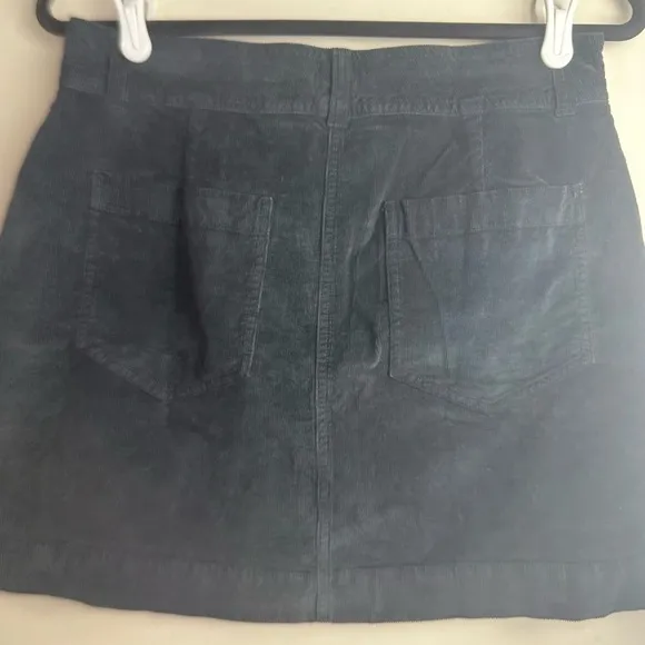Faherty Blueish? Stretch Corduroy Organic Cotton Lyocell Blend Mini Skirt NWT 8