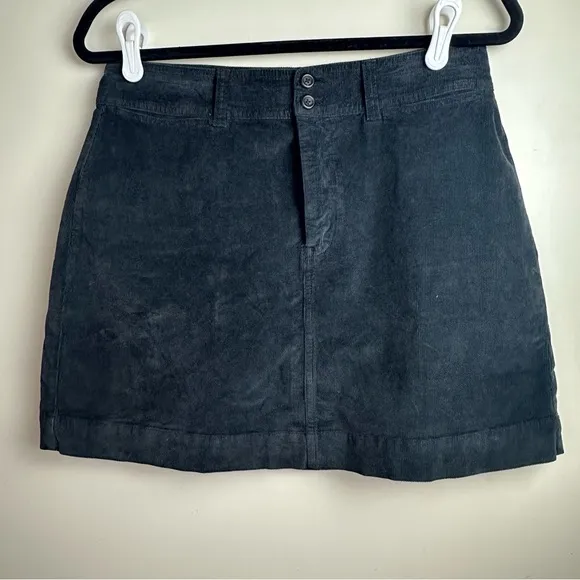 Faherty Blueish? Stretch Corduroy Organic Cotton Lyocell Blend Mini Skirt NWT 8