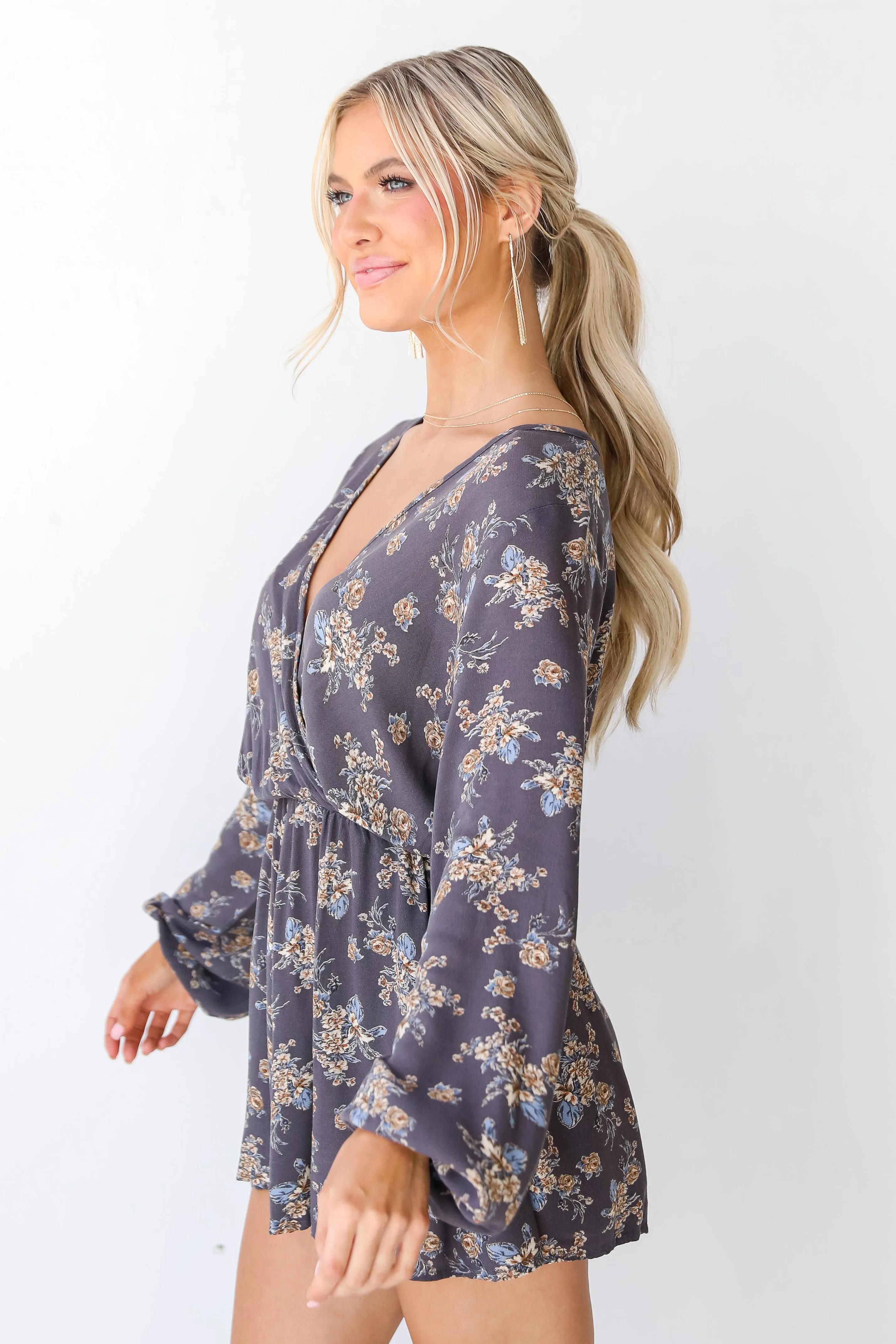 FINAL SALE - Blossom With Style Floral Romper