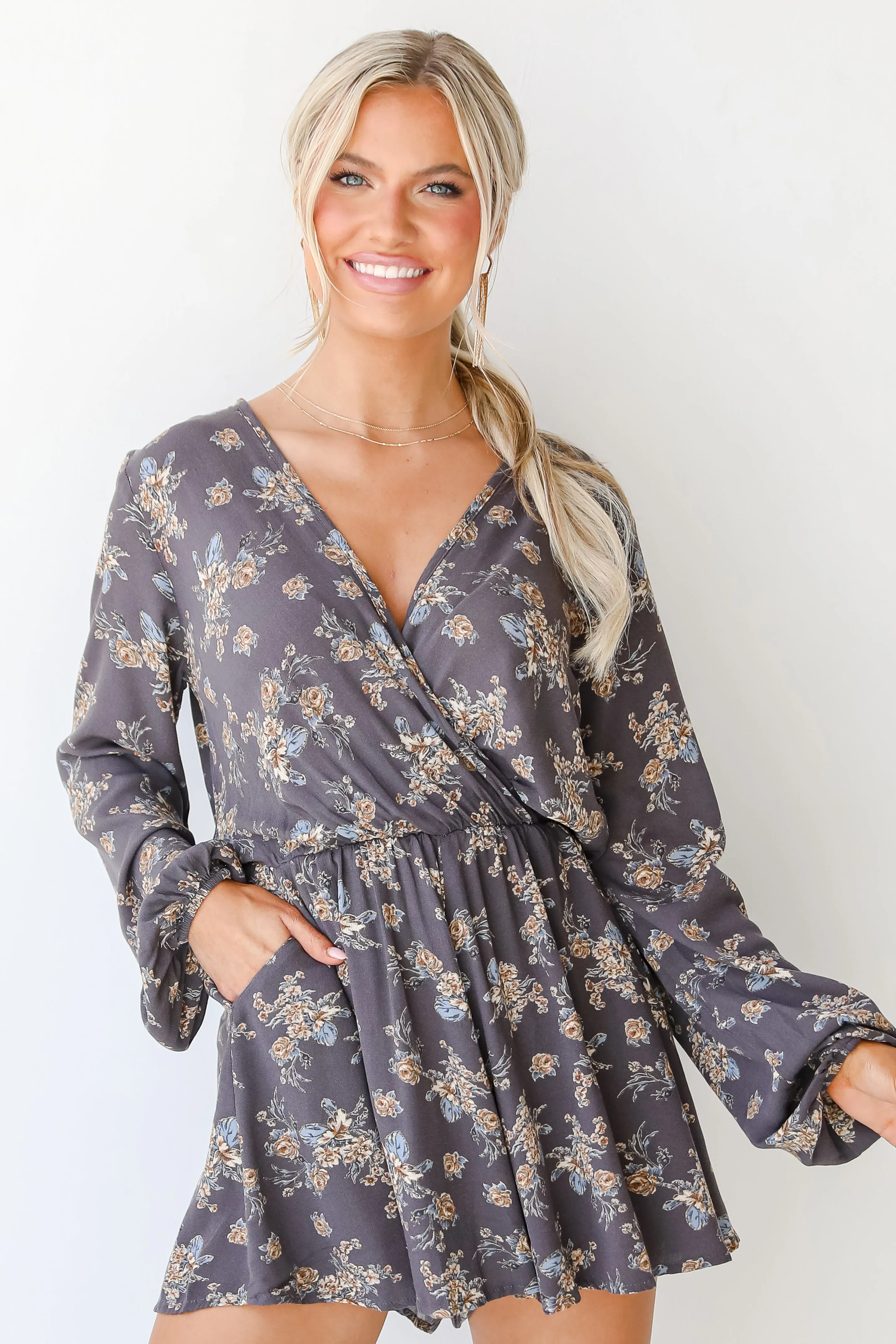 FINAL SALE - Blossom With Style Floral Romper