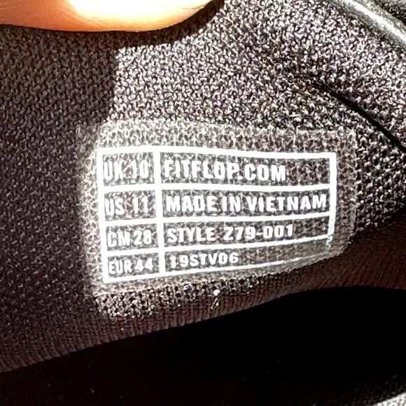 FitFlop Christophe Skandi Leather Sneaker Low Top Slip Resistant All Black 11