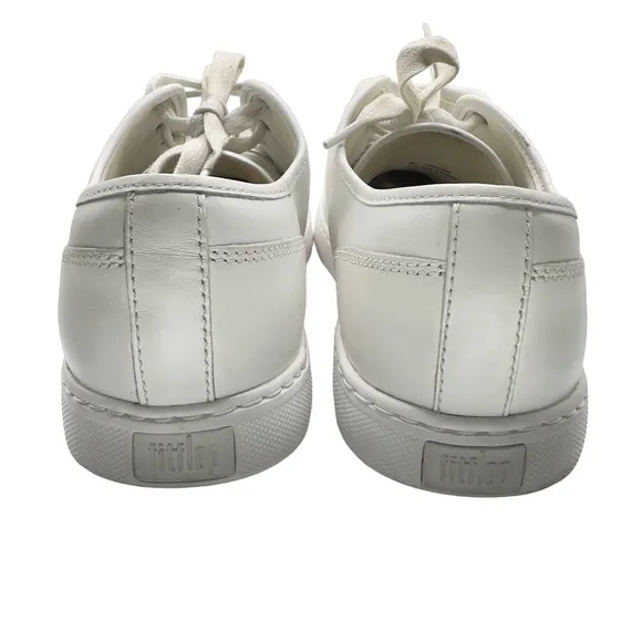 Fitflop | Men | White Christophe Leather Tumbled Comfort Sneakers | Size 10