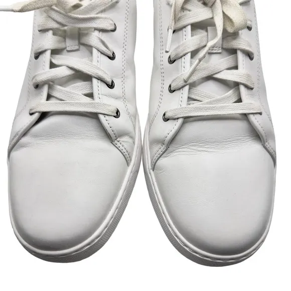 Fitflop | Men | White Christophe Leather Tumbled Comfort Sneakers | Size 10