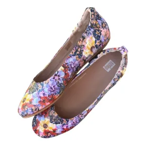 FitFlop Multicolor Floral Ballet Flats Size 8.5 Comfort Shoes gorgeous and fun