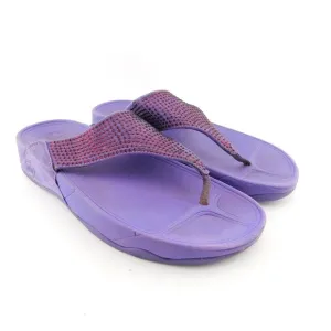 FITFLOP Purple Crystal Thong Sandals  11