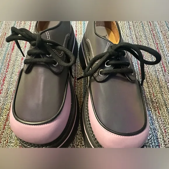 Fluevog NWOB Fresh Vogs FV1 vintage style holographic purple loafer 9/9.5