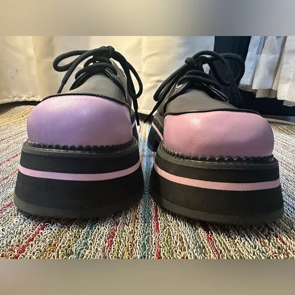 Fluevog NWOB Fresh Vogs FV1 vintage style holographic purple loafer 9/9.5