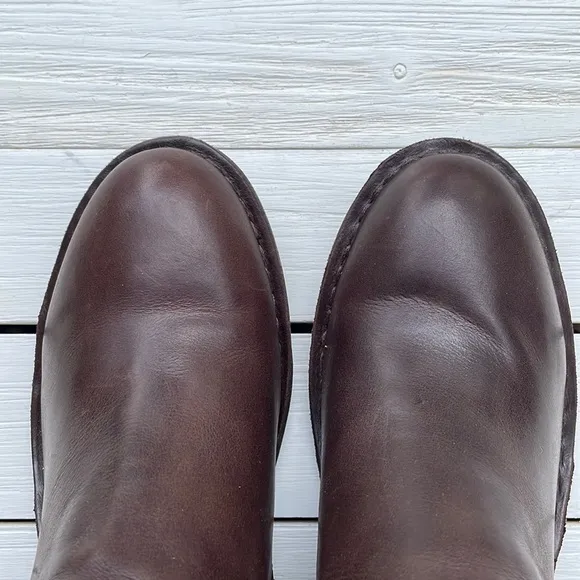 Fly London Ankle Brown Leather Boots Dark Brown size 9